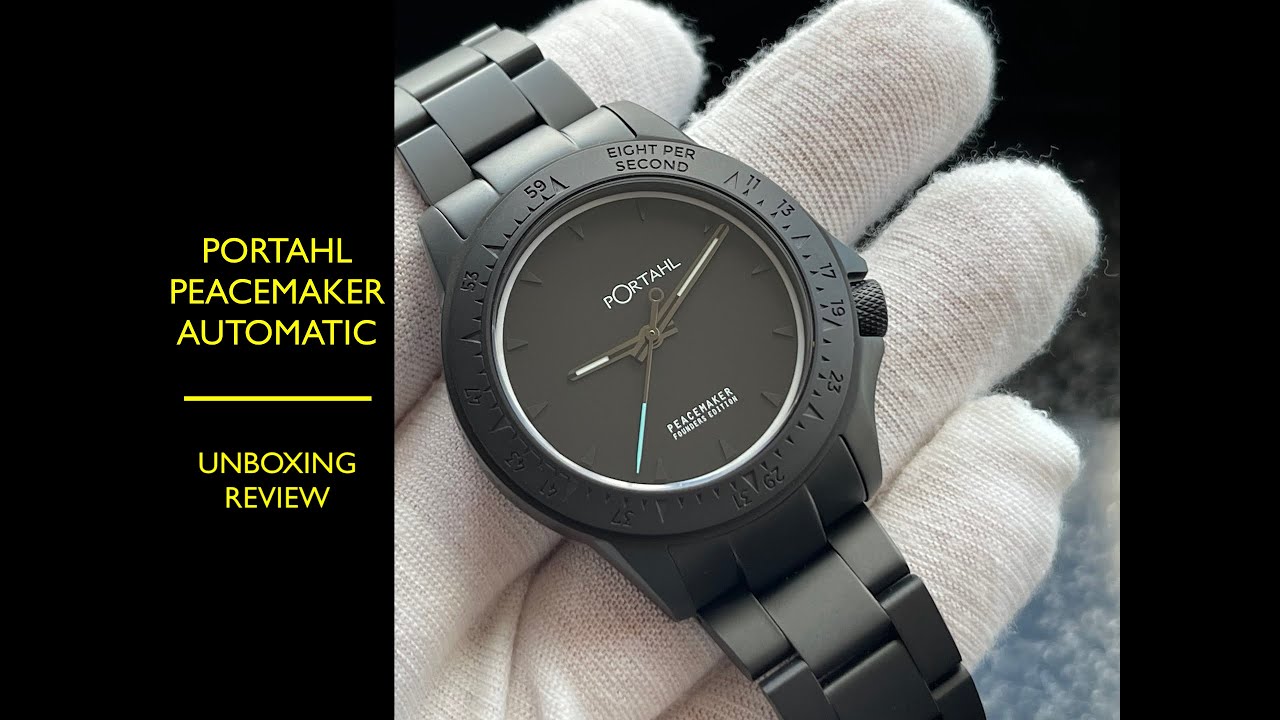 Load video: review of pOrtahl&#39;s Peacemaker automatic watch