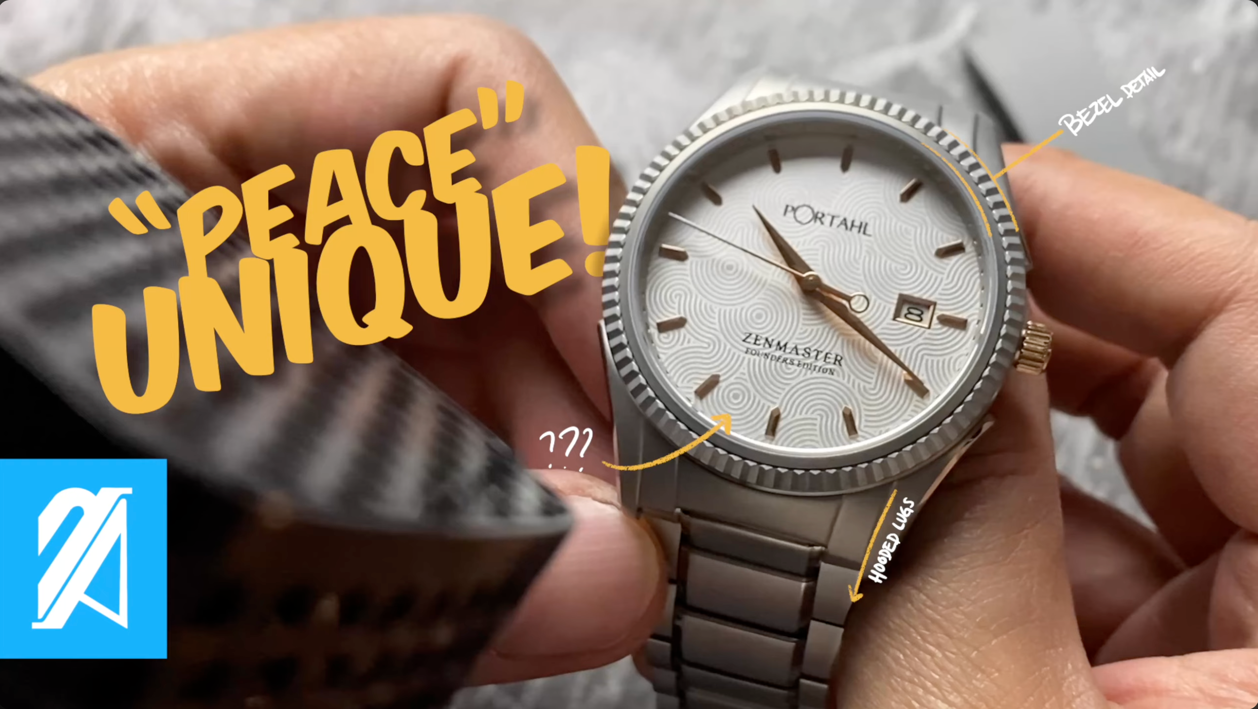 Load video: review of pOrtahl's Zenmaster automatic watch by Design Atelier on YouTube